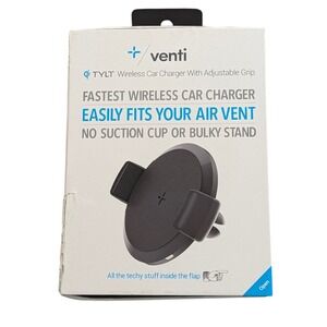 N7.N. TYLT Venti Fast Wireless Car Charger‎ with Adjustable Clip - Fits Air Vent